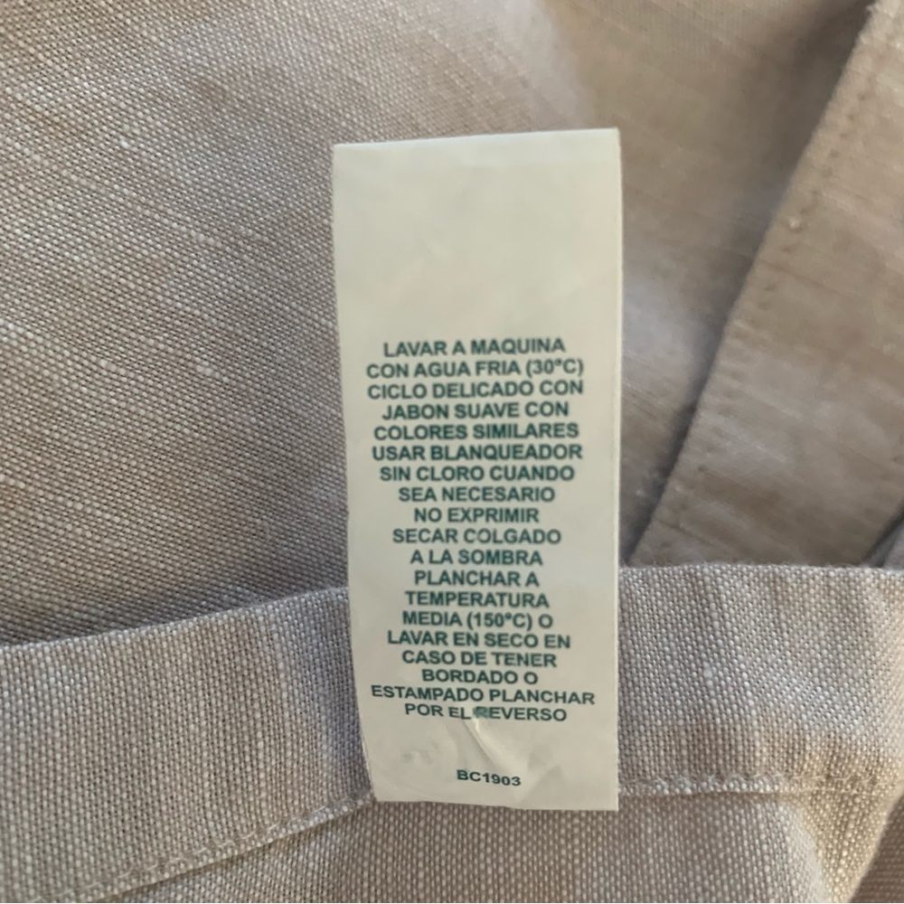 Men’s Perry Ellis Linen Blend Short Sleeve Button-Down Shirt - Picture 6 of 6